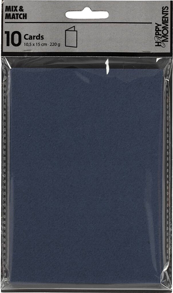 Kort - Kort Str 10 5X15 Cm - 220 G - Blå - 10 Stk
