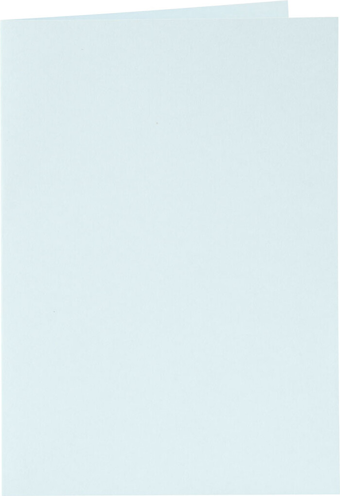 Kort Og Kuverter - 10 5X15 Cm - 11 5X16 5 Cm - Lys Blå - 6 Sæt