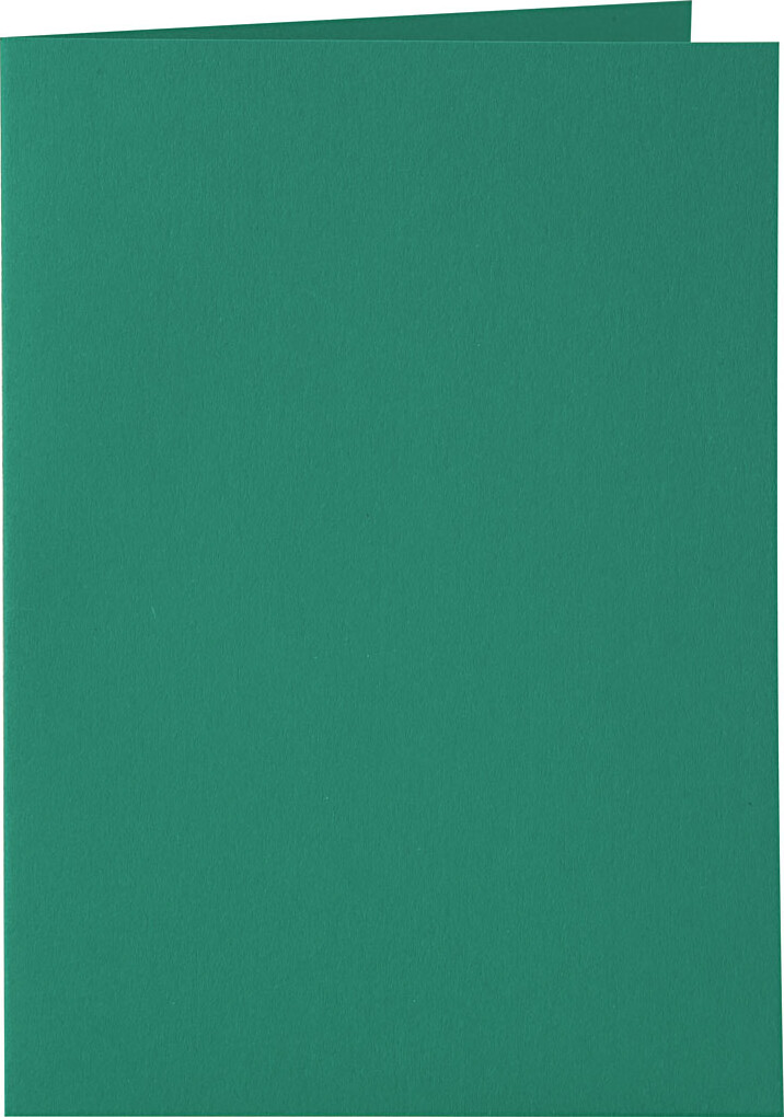 Kort Og Kuverter - 10 5X15 Cm - 11 5X16 5 Cm - Mørk Grøn - 6 Sæt