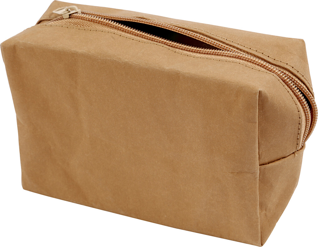 Toilettaske I Læderpapir - Diy - Lys Brun