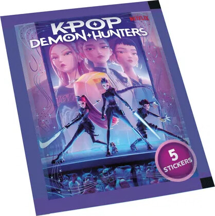 Kpop Demon Hunters Klistermærkealbum 10 Klistermærker Og Plakat