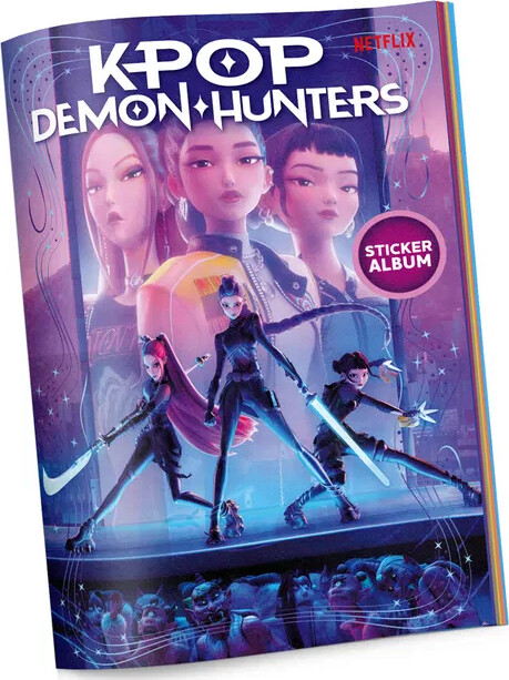 Kpop Demon Hunters Klistermærkealbum 10 Klistermærker Og Plakat