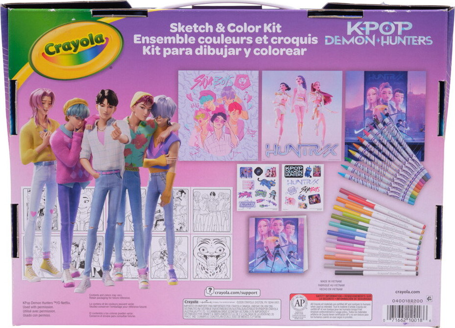 Kpop Demon Hunters Crayola Sketch Color Kit