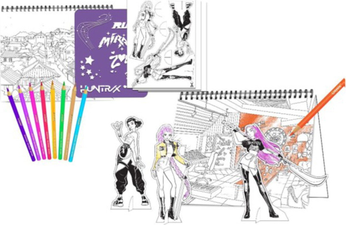 Kpop Demon Hunters Crayola Sketch Color Kit