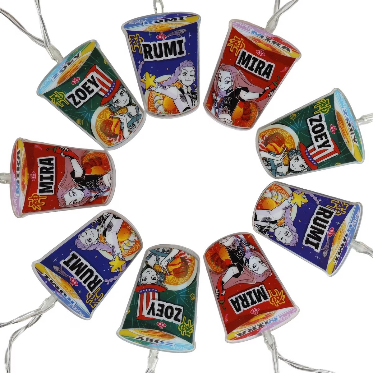 Kpop Demon Hunters - Led Ramen Cup Lights Lyskæde - 1 65 M
