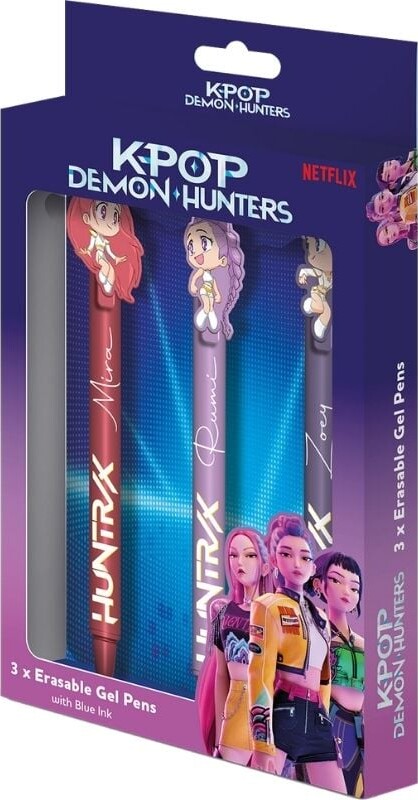 K-Pop Demon Hunters - Sletbar Gelpen - 3-Pak