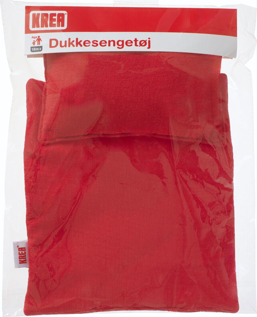 Krea - Dukke Sengetøj - Rød