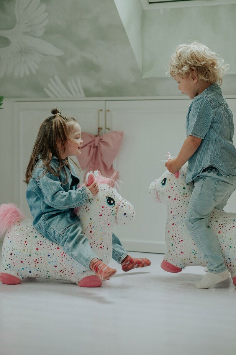 Krea Hop And Bounce Plush Horse Rainbow 36-2033