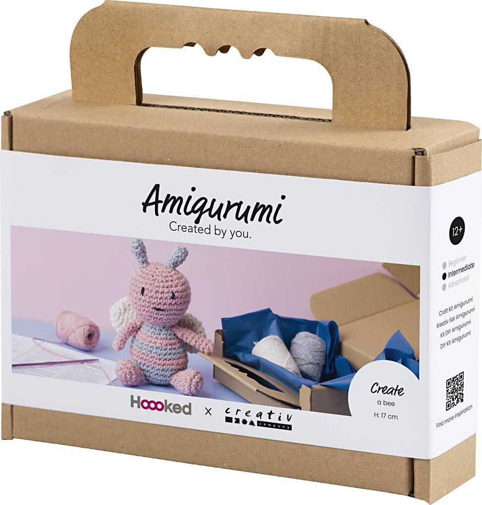 Kreativt Sæt Med Amigurumi - Honningbi - Pastelfarver