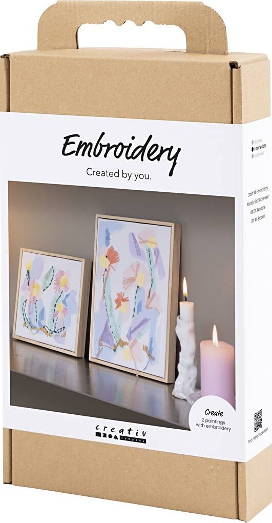 Kreativt Sæt Med Broderi - Billeder - Pastelfarver