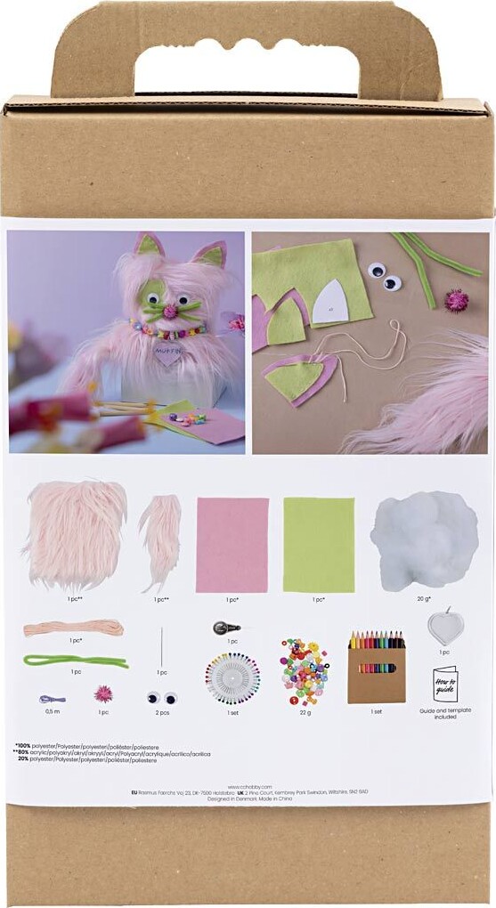 Kreativt Sæt - Syning - Kat - Assorterede Farver