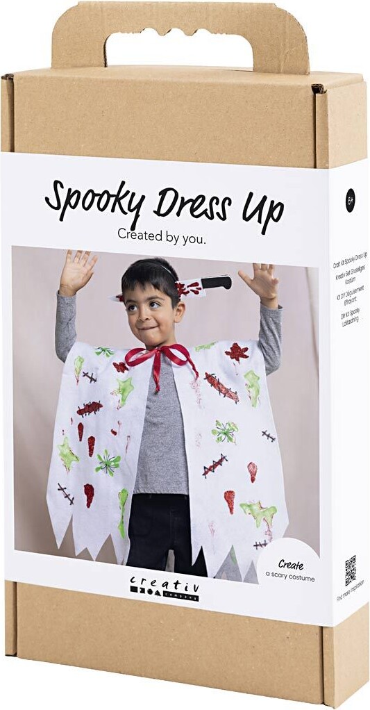 Kreativt Sæt - Uhyggeligt Kostume - Kappe Og Hårbøjle - Assorterede