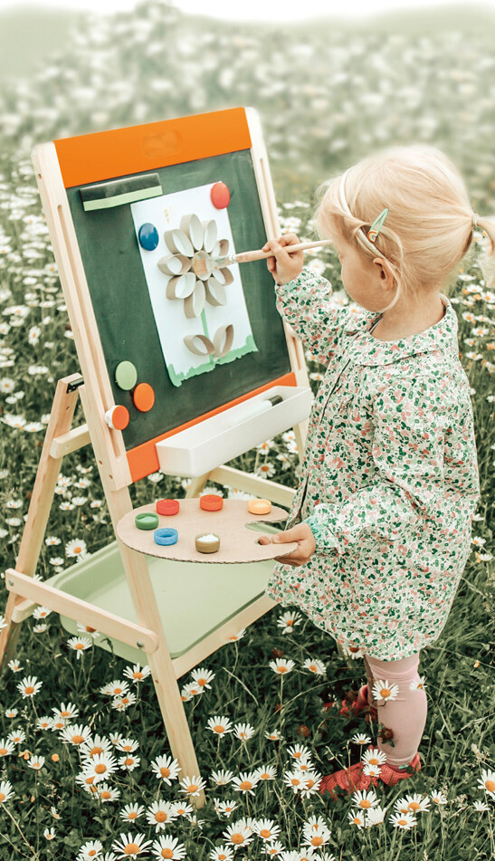 Magnetisk Kridttavle Og Whiteboard Til Børn - Small Foot
