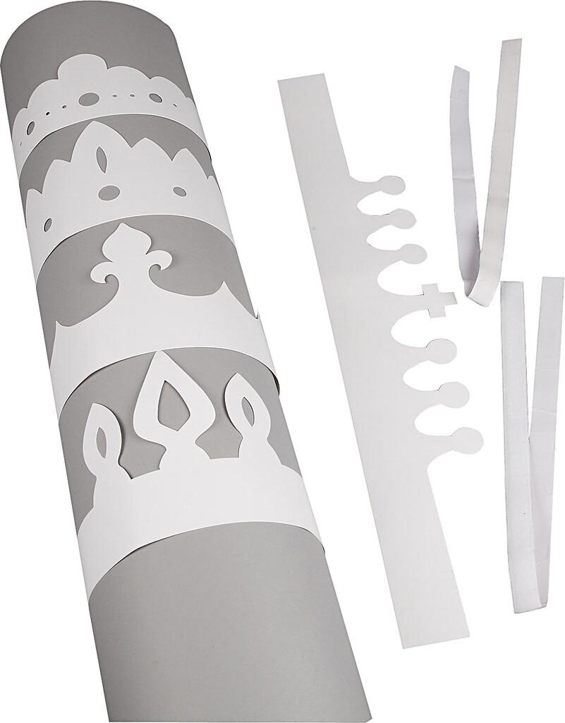 Kroner - H 10-16 5 Cm - L 60 Cm - 230 G - Hvid - 5 Stk