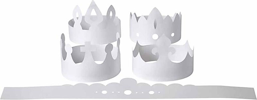 Kroner - H 10-16 5 Cm - L 60 Cm - 230 G - Hvid - 5 Stk