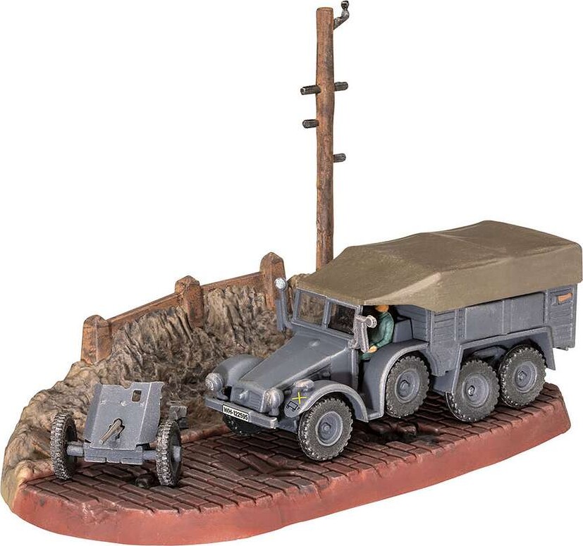 Revell - Krupp Protze Kfz 69 Med 3 7 Cm Pak - 1 76 - 03344