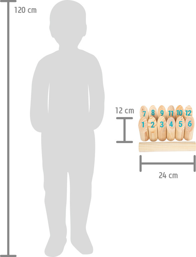 Kongespil Med Tal - Kubb - Træ - Small Foot
