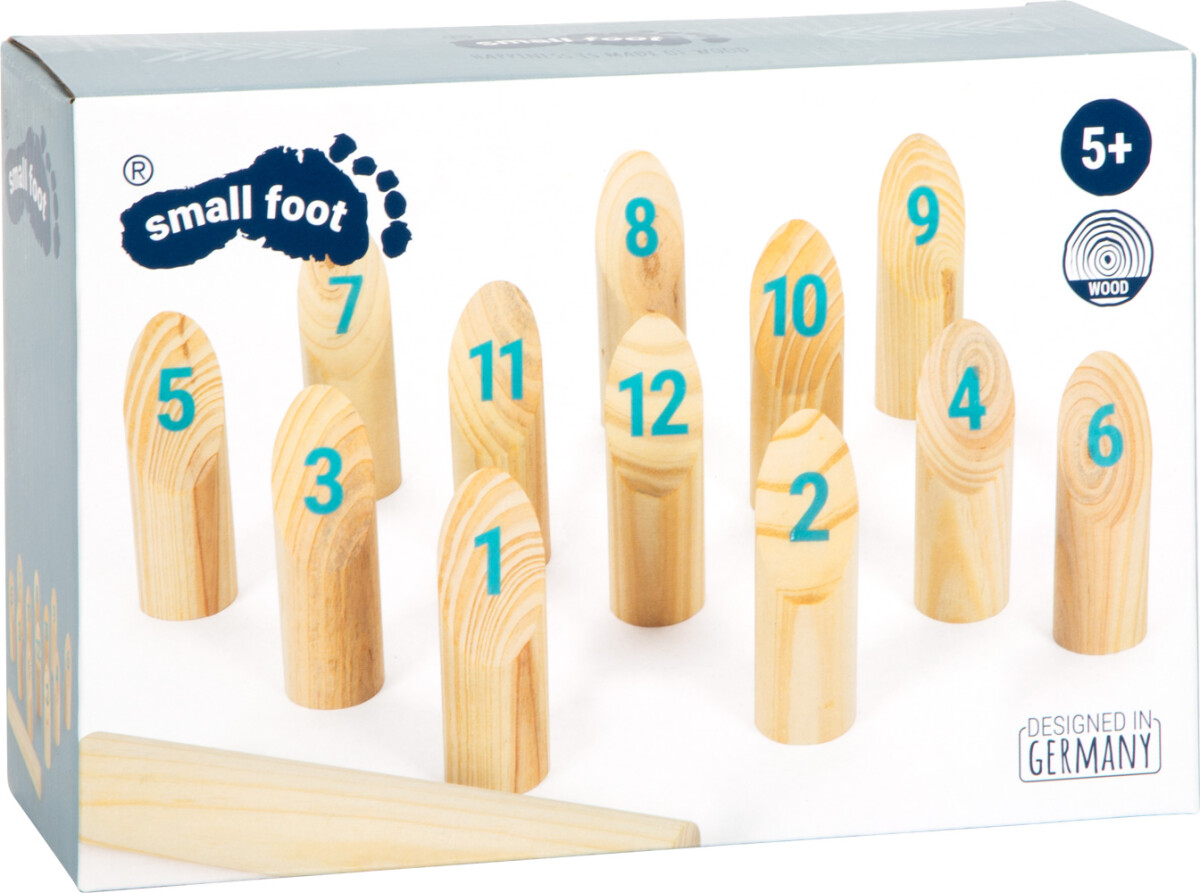 Kongespil Med Tal - Kubb - Træ - Small Foot