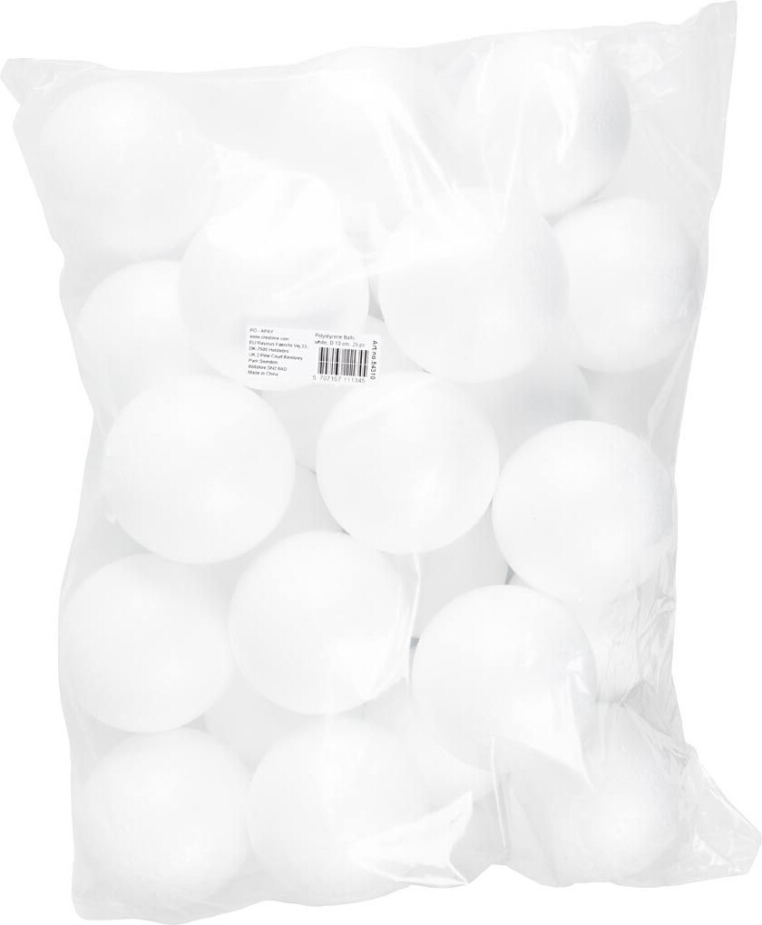 Kugle - Ø 10 Cm - Hvid - 25 Stk