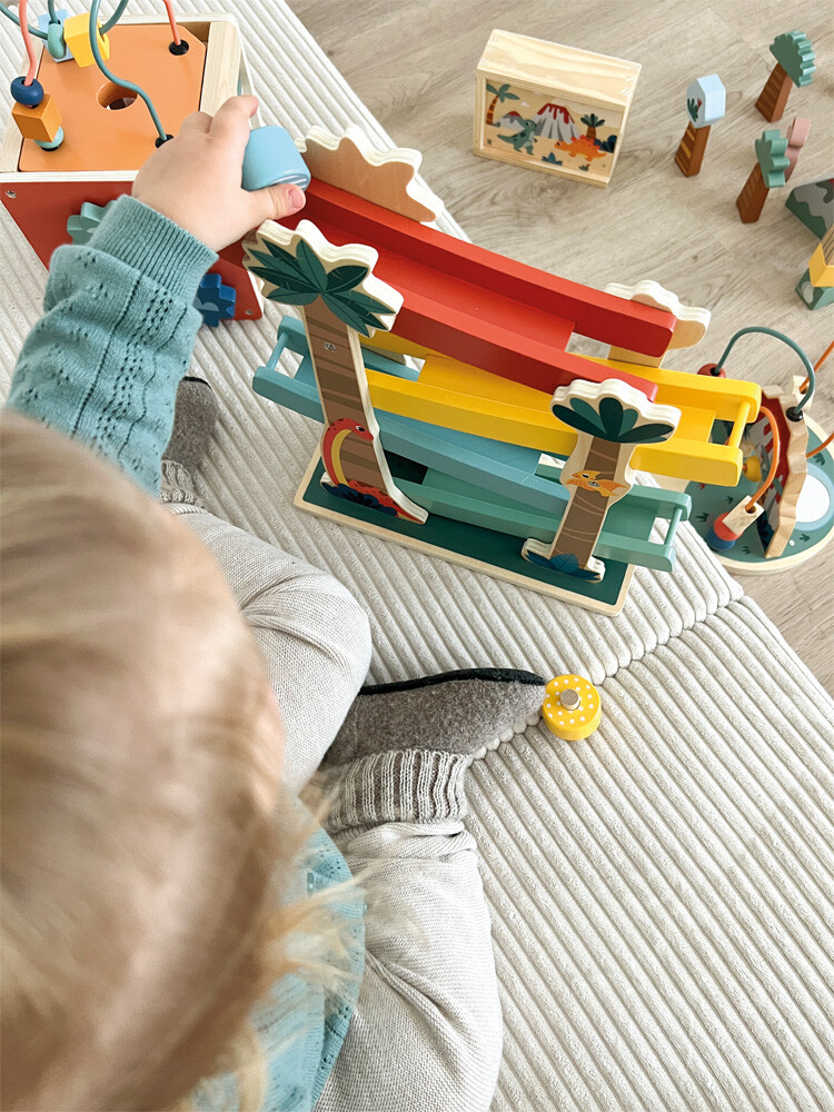 Small Foot - Kuglebane I Træ - Dinosaur