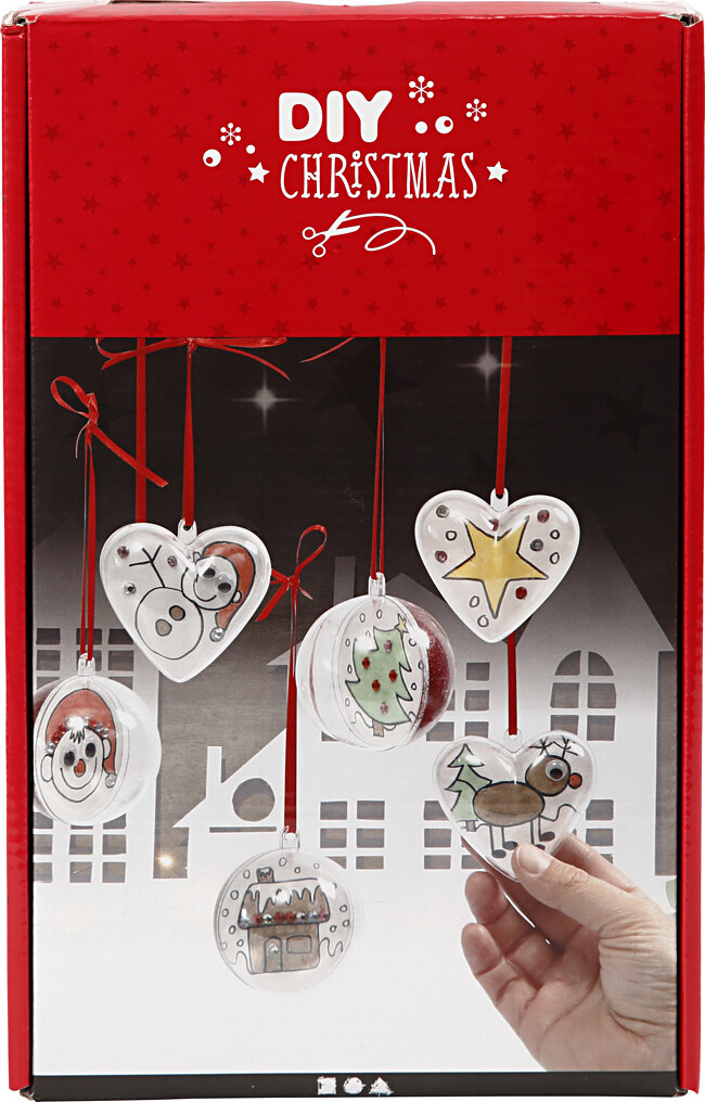 Kugler Og Hjerter Med Indvendig Pynt