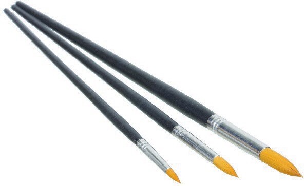 Kunstnerpenselsæt Syntetisk Rund 3Stk - 4 6 10 - Artino