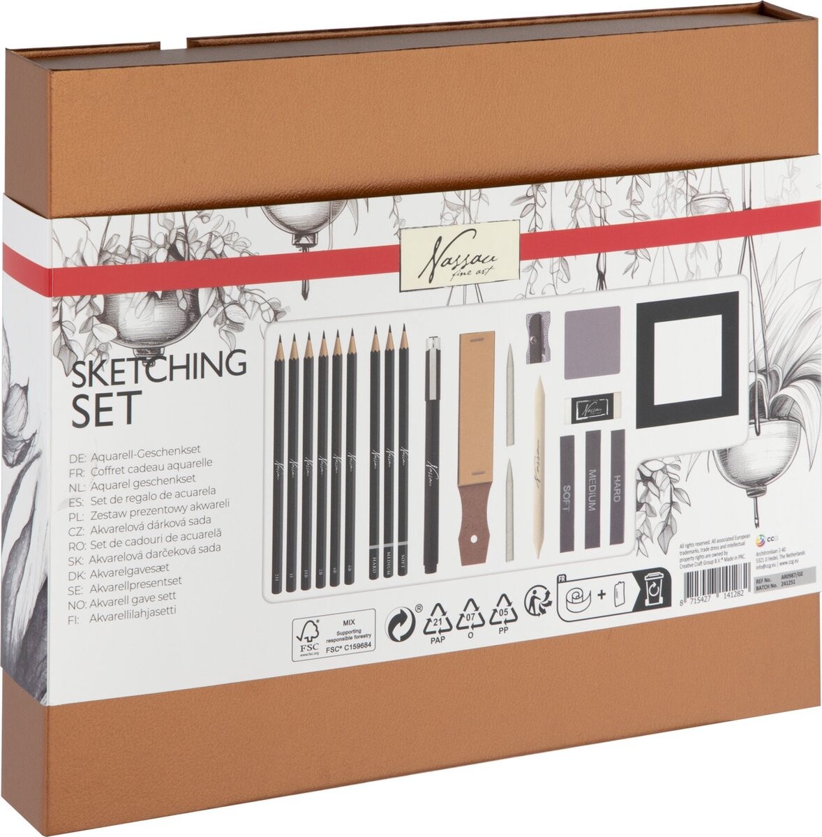 Nassau Fine Art - Sketching Set - 21 Dele