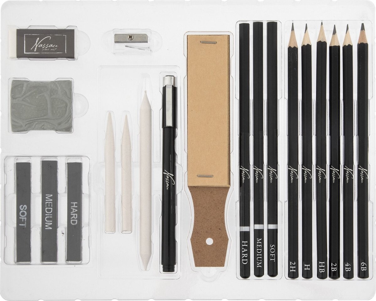 Nassau Fine Art - Sketching Set - 21 Dele