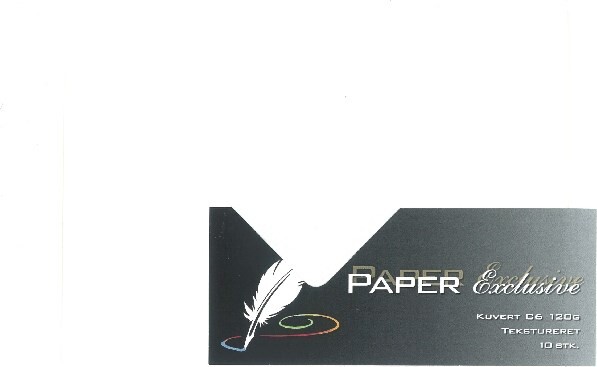 Kuvert C6 120G Hvid Tekstureret 10Stk - 930 - Paper Exclusive