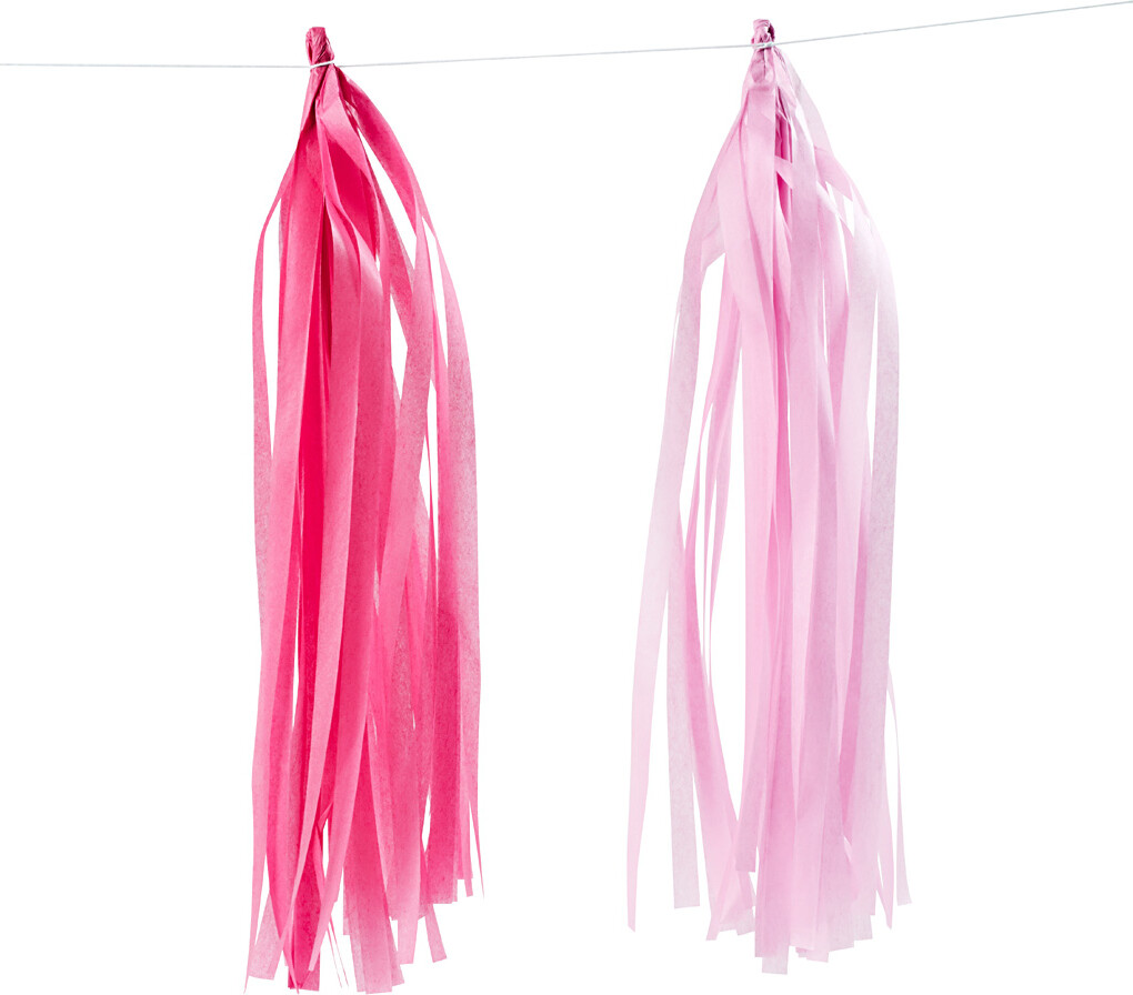 Kvast - Str 12X35 Cm - Pink - Lyserød - 12 Stk