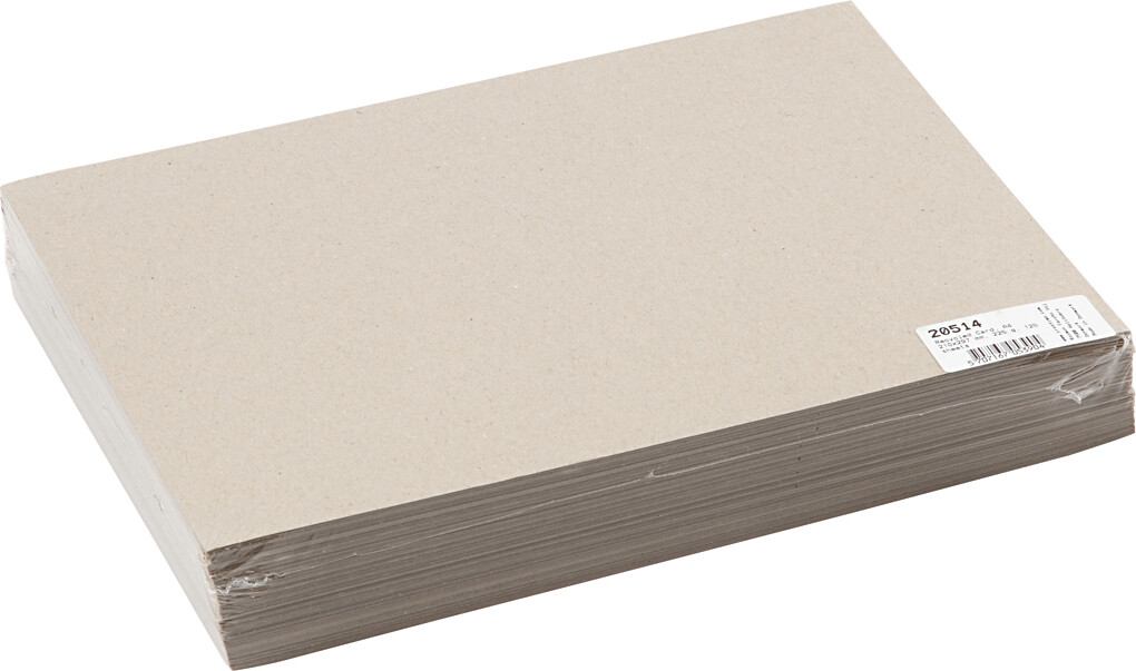 Kvistkarton - A4 - 225 G - Grå Brun - 125 Ark