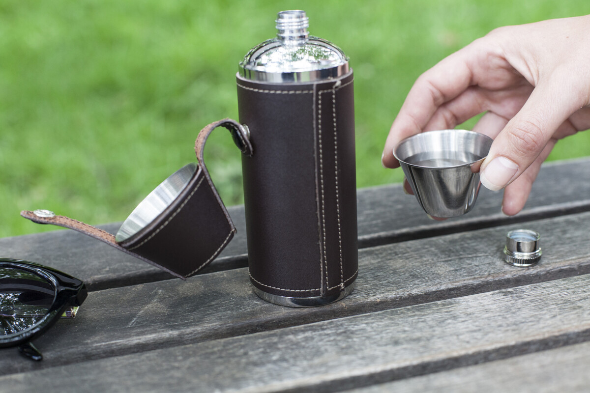 Termoflaske Med 2 Kopper - Rustfrit Stål 250 Ml