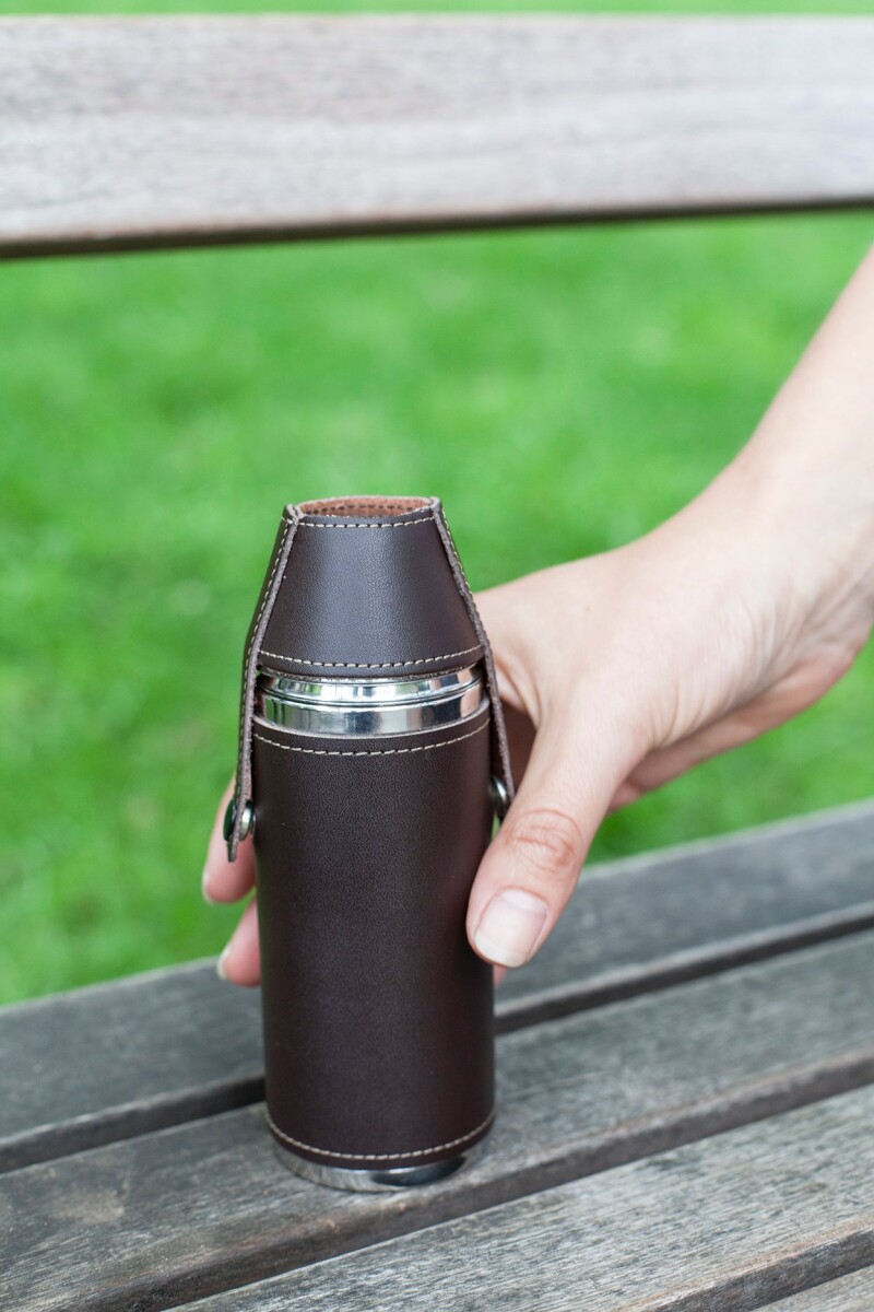 Termoflaske Med 2 Kopper - Rustfrit Stål 250 Ml