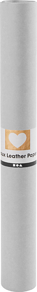 Læderpapir - Ensfarvet - 350 G - Grå - 50X100 Cm