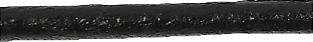 Lædersnor - Tykkelse 2 Mm - Rund - Sort - 10 M