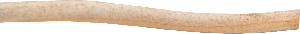Lædersnor - Tykkelse 4 Mm - Rund - Natur - 5 M