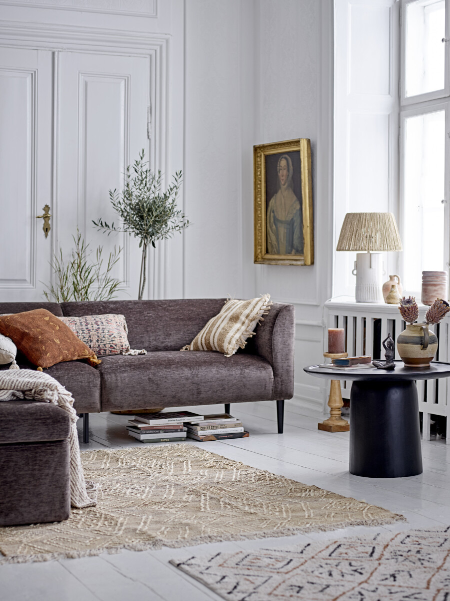 Bloomingville - Lanna Puf - Firkantet - Brun - Polyester