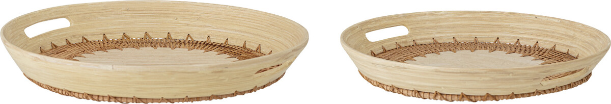 Bloomingville - Lany Serveringsbakke - Natur - Bambus - 2 Stk