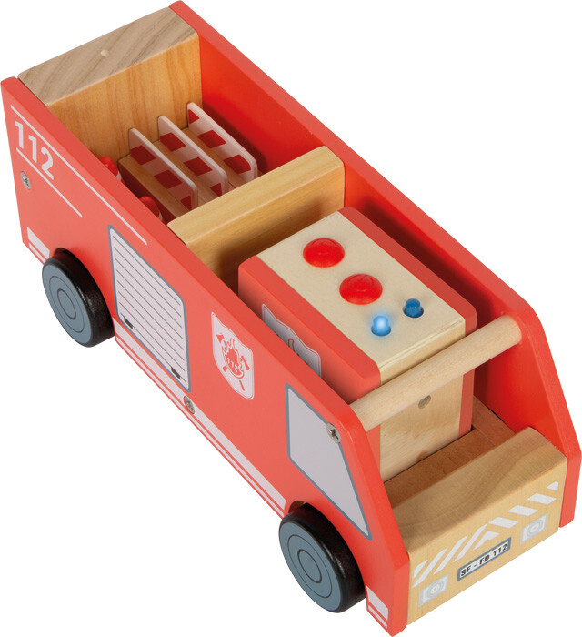 Small Foot - Stor Brandstation Legetøj Med Tilbehør - Træ