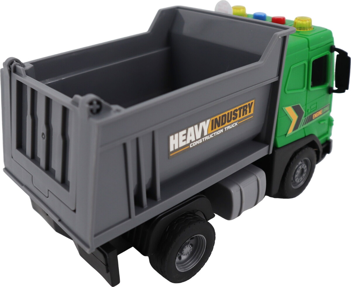 Lastbil Legetøj - Grøn Med Åbent Lad - Lys Og Lyd - 1 20