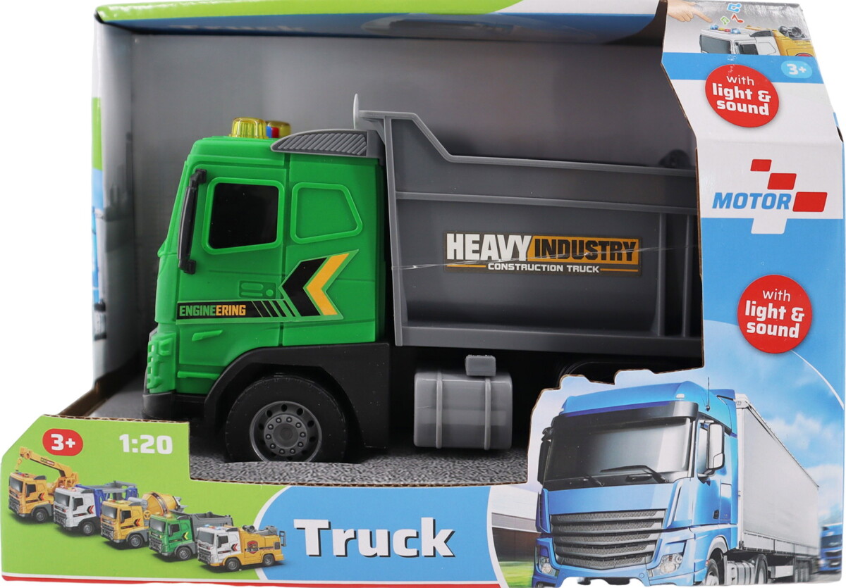 Lastbil Legetøj - Grøn Med Åbent Lad - Lys Og Lyd - 1 20