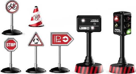 Fjernstyret Lastbil Med Transporter - Inkl Tilbehør - 1 16 - 9 Dele -