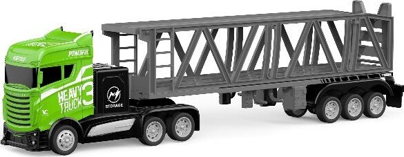 Fjernstyret Lastbil Med Transporter - Inkl Tilbehør - 1 16 - 9 Dele -