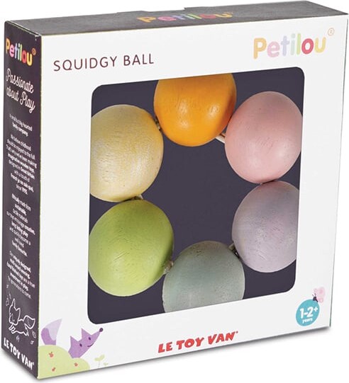 Le Toy Van - Petilou - Squidgy Ball - Perlering I Træ - Bidelegetøj