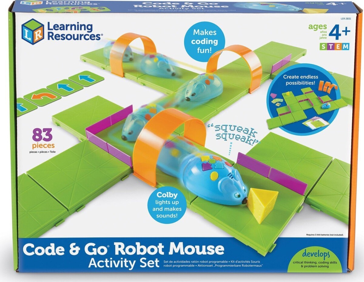 Learning Resources - Code Go Aktivitetssæt M Programmerbar Robotmus -