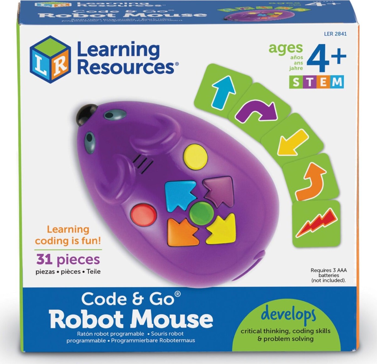 Learning Resources - Code Go Programmerbar Robotmus - Lsp2841-Sca