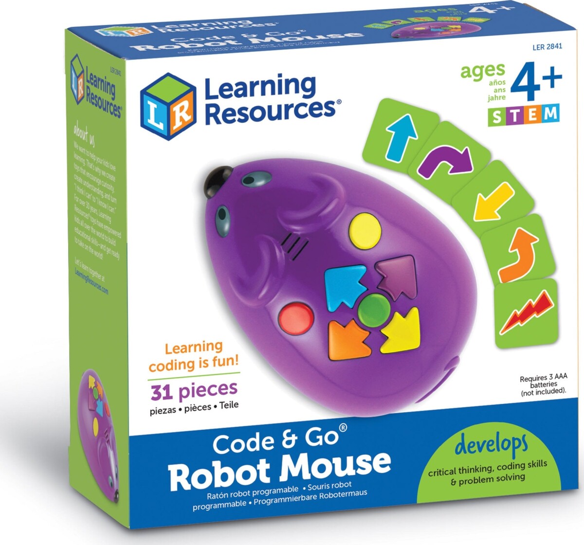 Learning Resources - Code Go Programmerbar Robotmus - Lsp2841-Sca