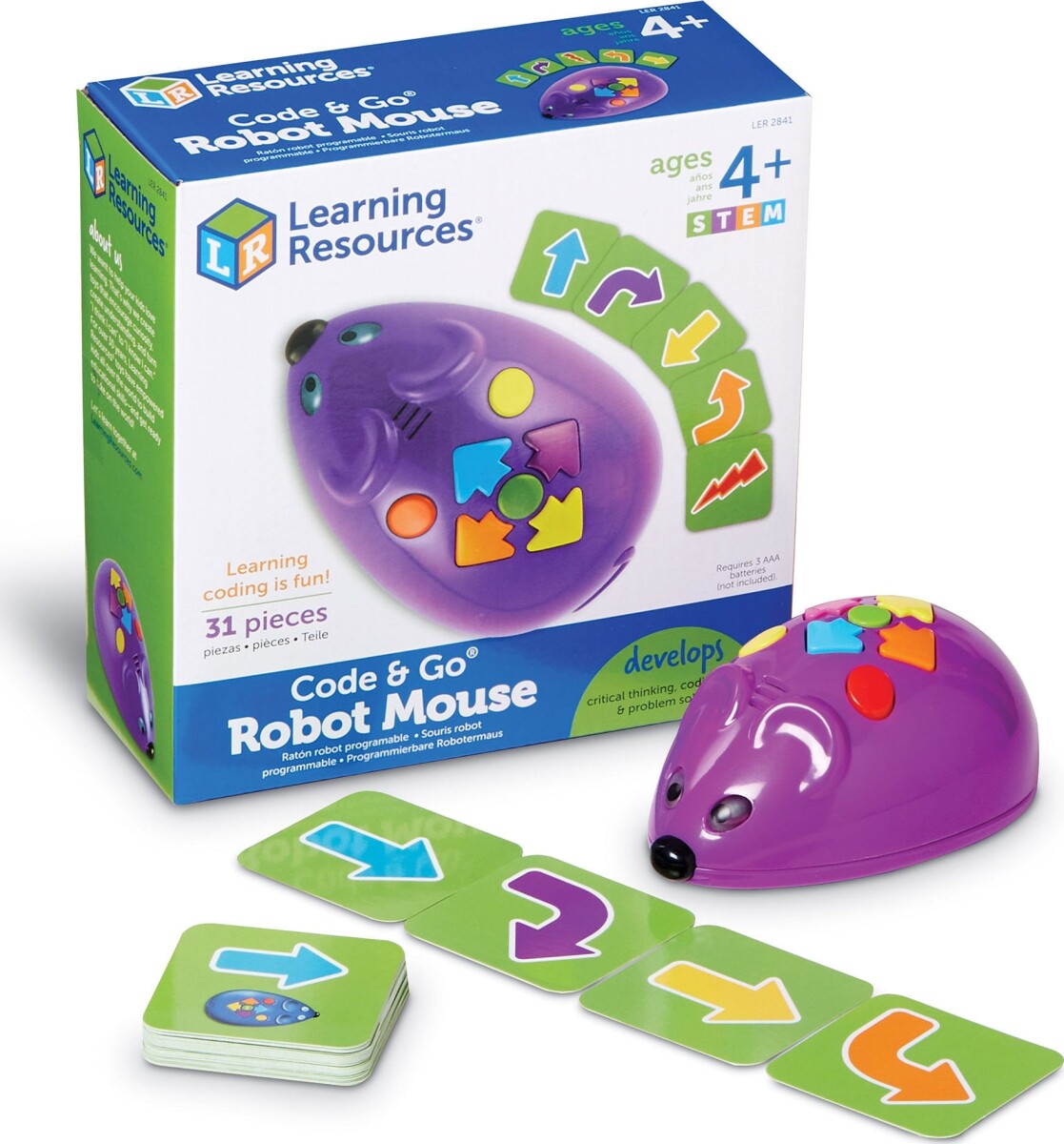 Learning Resources - Code Go Programmerbar Robotmus - Lsp2841-Sca