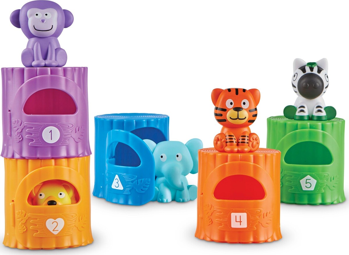 Learning Resources - Lær Om Tal Og Farver - Aktivitetssæt M Junglens Dyr