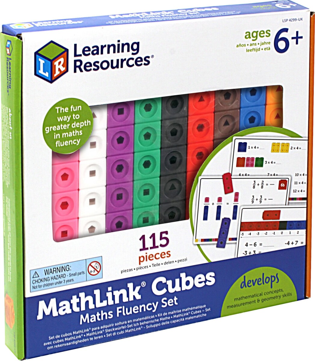 Learning Resources - Mathlink Cubes - Matematik For Begyndere Lsp4299-Sca